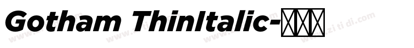 Gotham ThinItalic字体转换